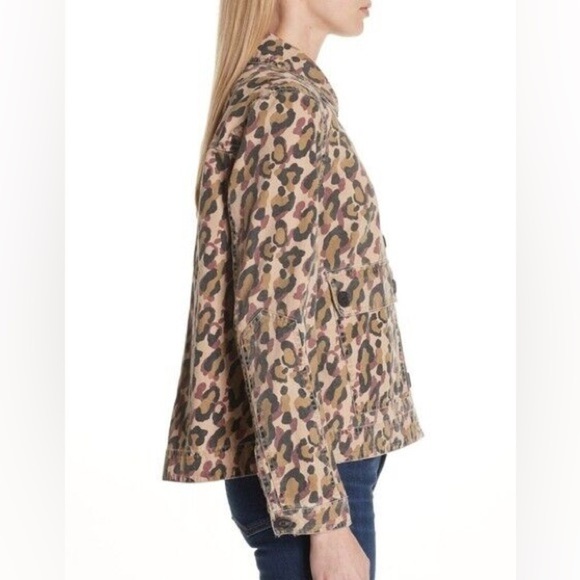 NWOT Veronica Beard Mercer Leopard Print Jacket Military Inspire Designer Medium - Picture 2 of 16